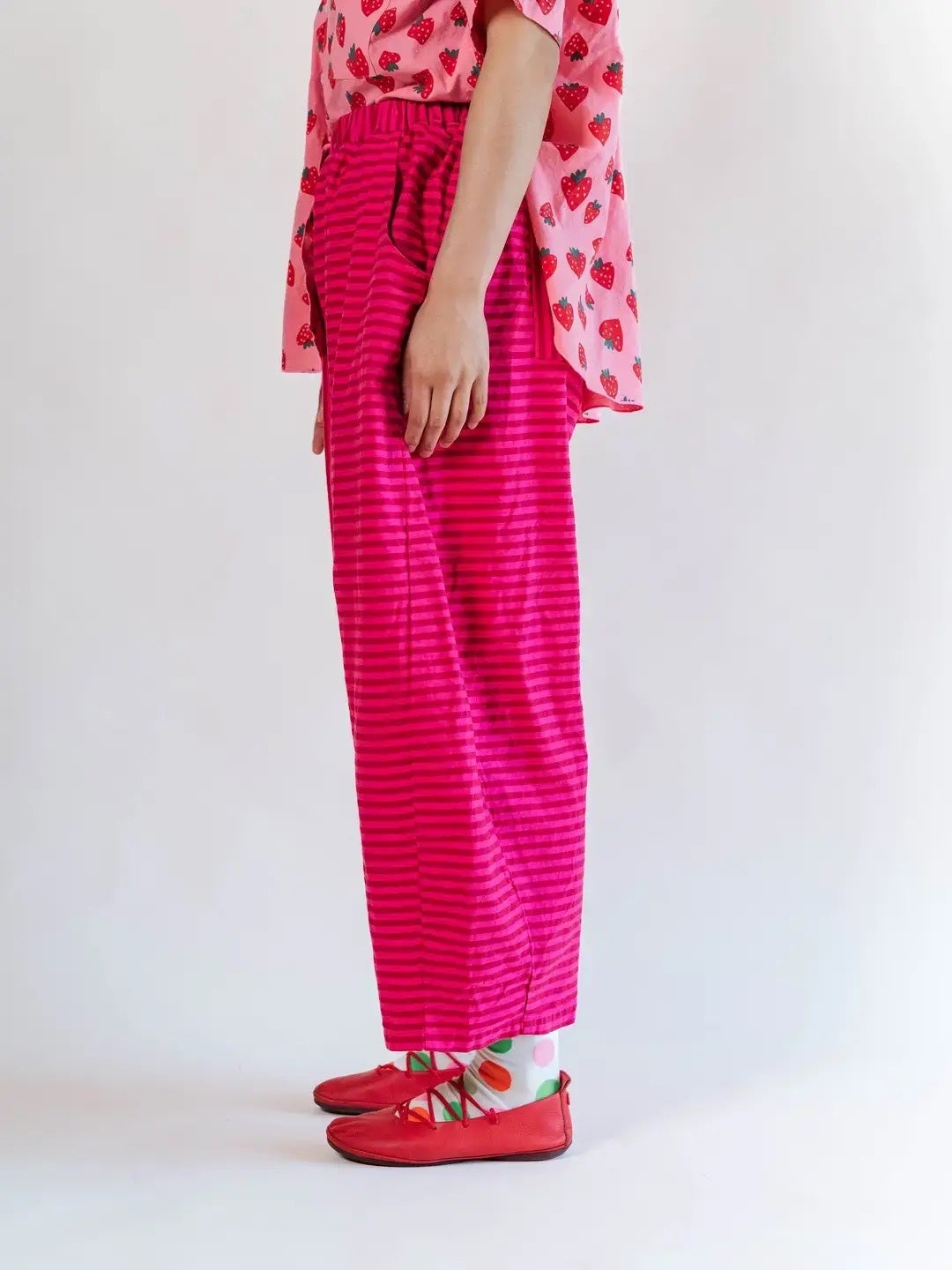 Pink Striped Balloon Pant - Nettle Studios, photo 3 of 6