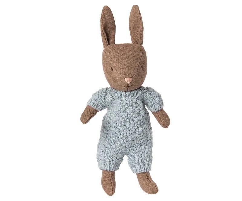 Rabbit in Blue Knitted Onesie, Micro - Maileg, photo 1 of 2