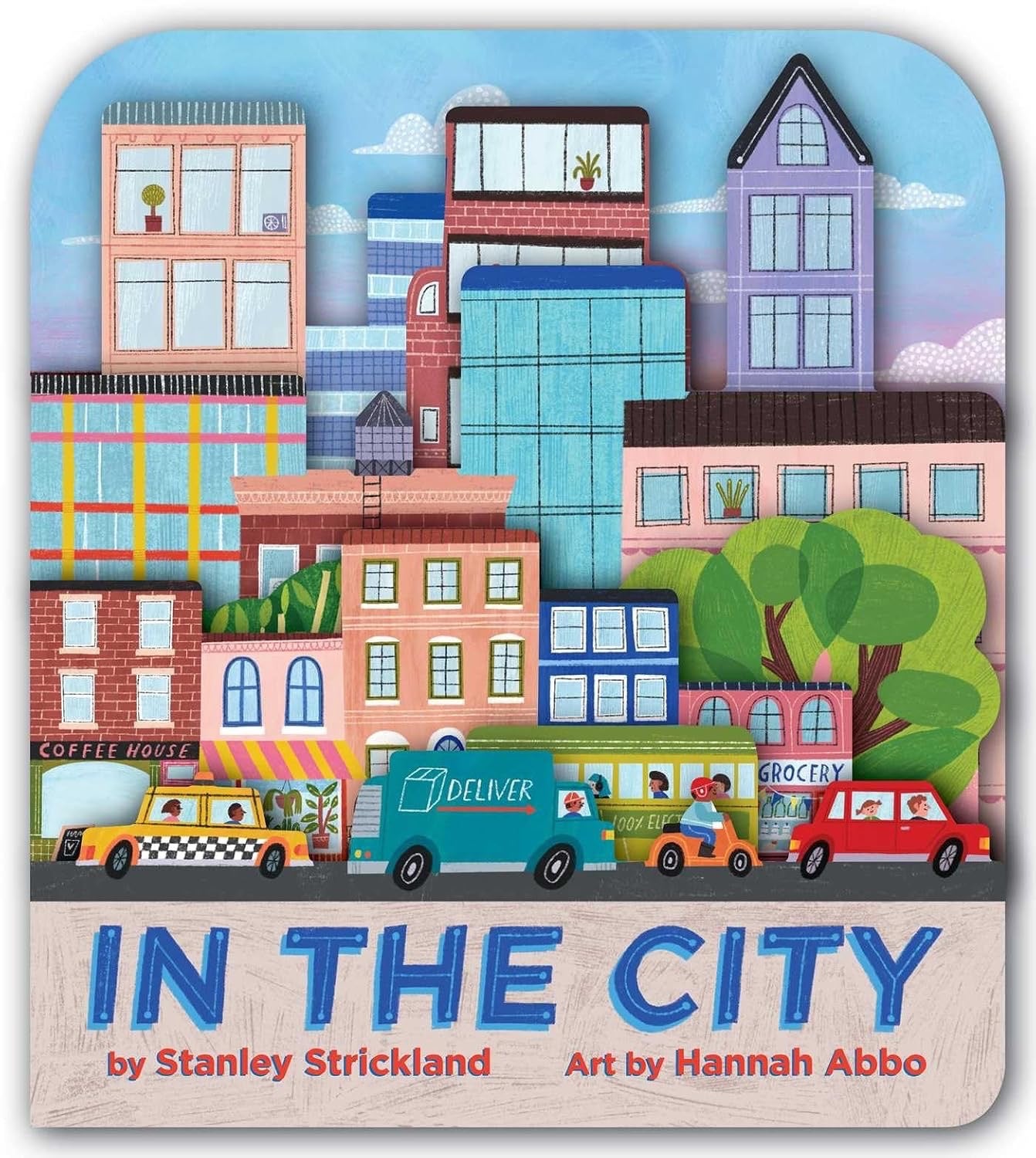 In The City - Board Book - (A City Skyline-Shaped Novelty Board Book for Toddlers), photo 1 of 3
