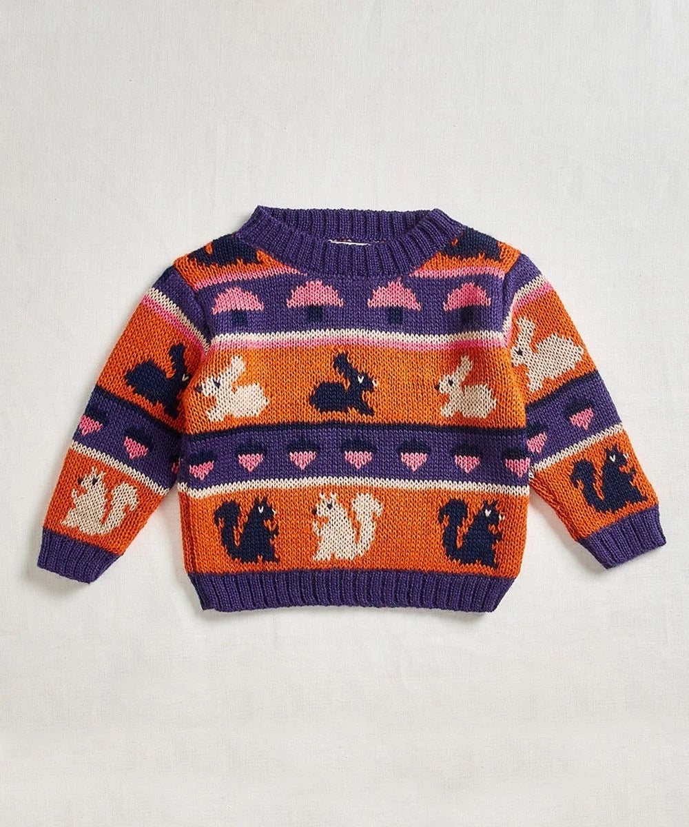 Yam / Bunny Motif Sweater by Oeuf - Alpaca Wool - Fair trade - 25% Off Retail, photo 1 of 2