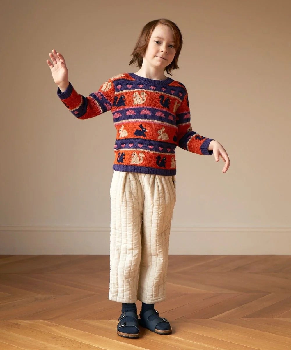 Yam / Bunny Motif Sweater by Oeuf - Alpaca Wool - Fair trade - 25% Off Retail, photo 2 of 2