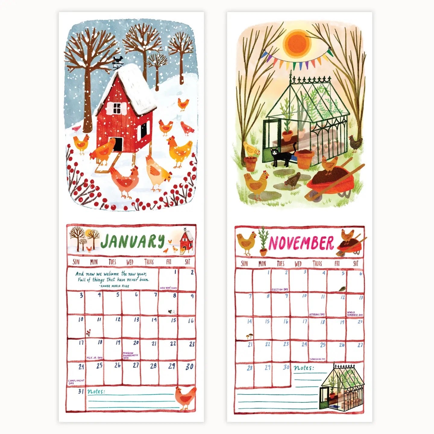 Garden Dreams Wall Calendar - Little Truths Studio, photo 2 of 4