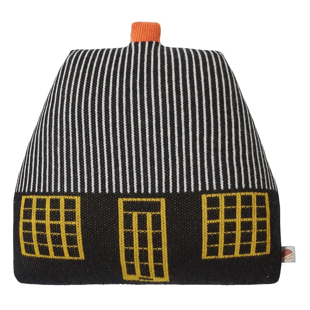 Black Cottage Shaped Lambswool Cushion - Donna Wilson, photo 1 of 3