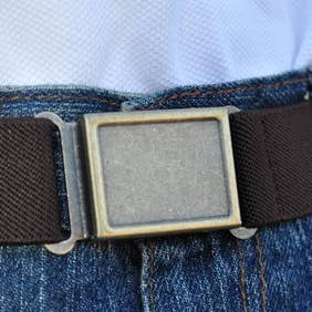 Big Kid's Adjustable Belt - Brown - Magnetic Buckle by Dapper Snapper, photo 4 of 6