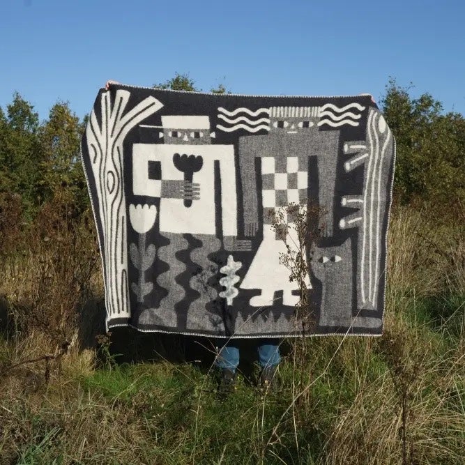 Black White Me and You Blanket - Donna Wilson, photo 3 of 4