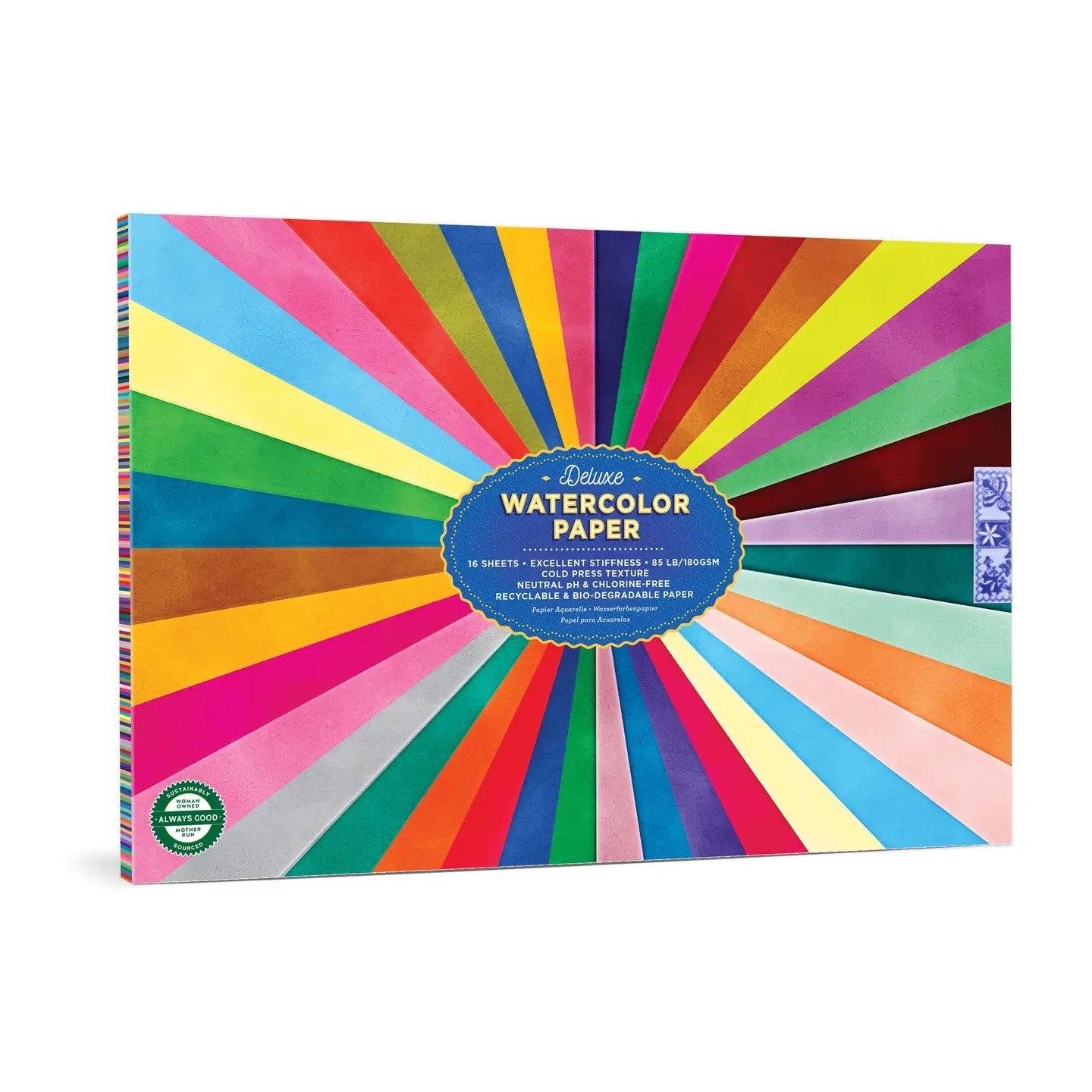 Assorted Deluxe Watercolor Paper - eeBoo, photo 1 of 8