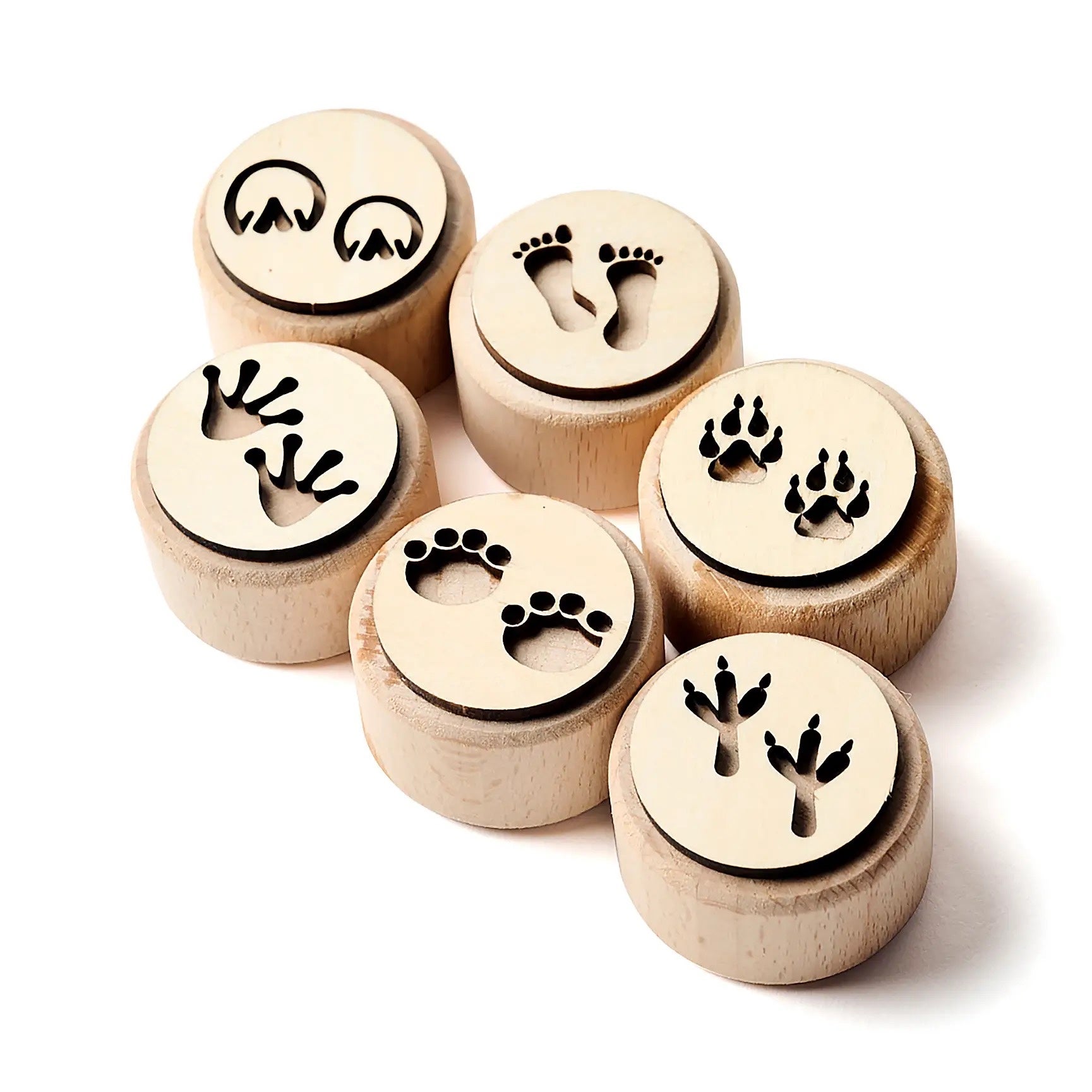 Animal Trackers - Wooden Dough Stampers - Eco-Kids, photo 1 of 5