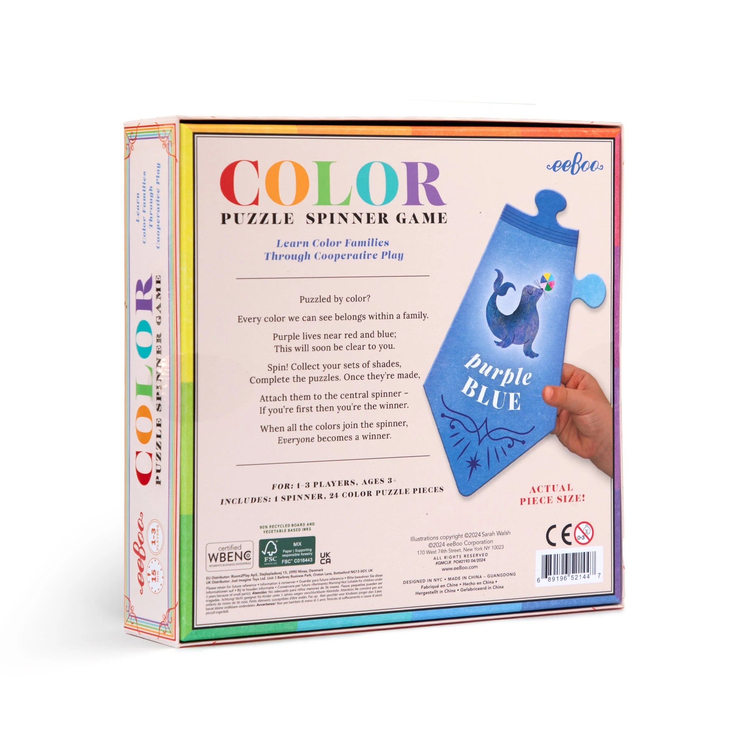 Color Puzzle Spinner Game - eeBoo, photo 4 of 4