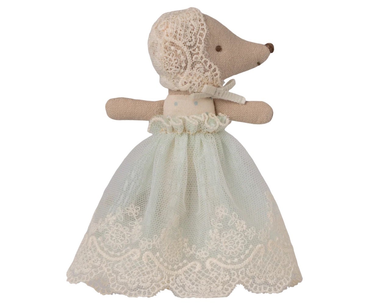 Baby Mouse in Mint Gown - Maileg, photo 1 of 3