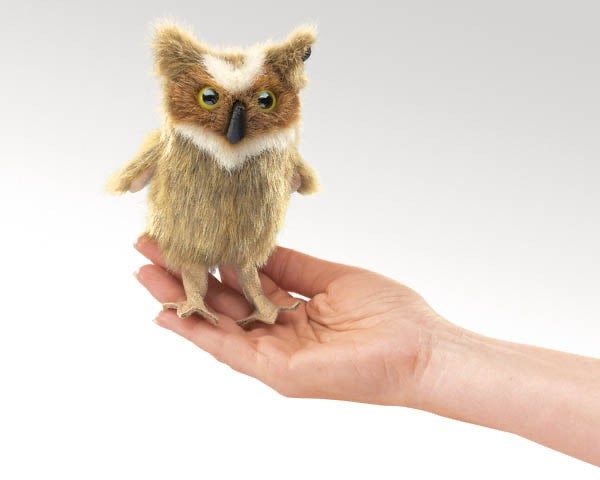 Mini Great Horned Owl Finger Puppet - Folkmanis, photo 1 of 4