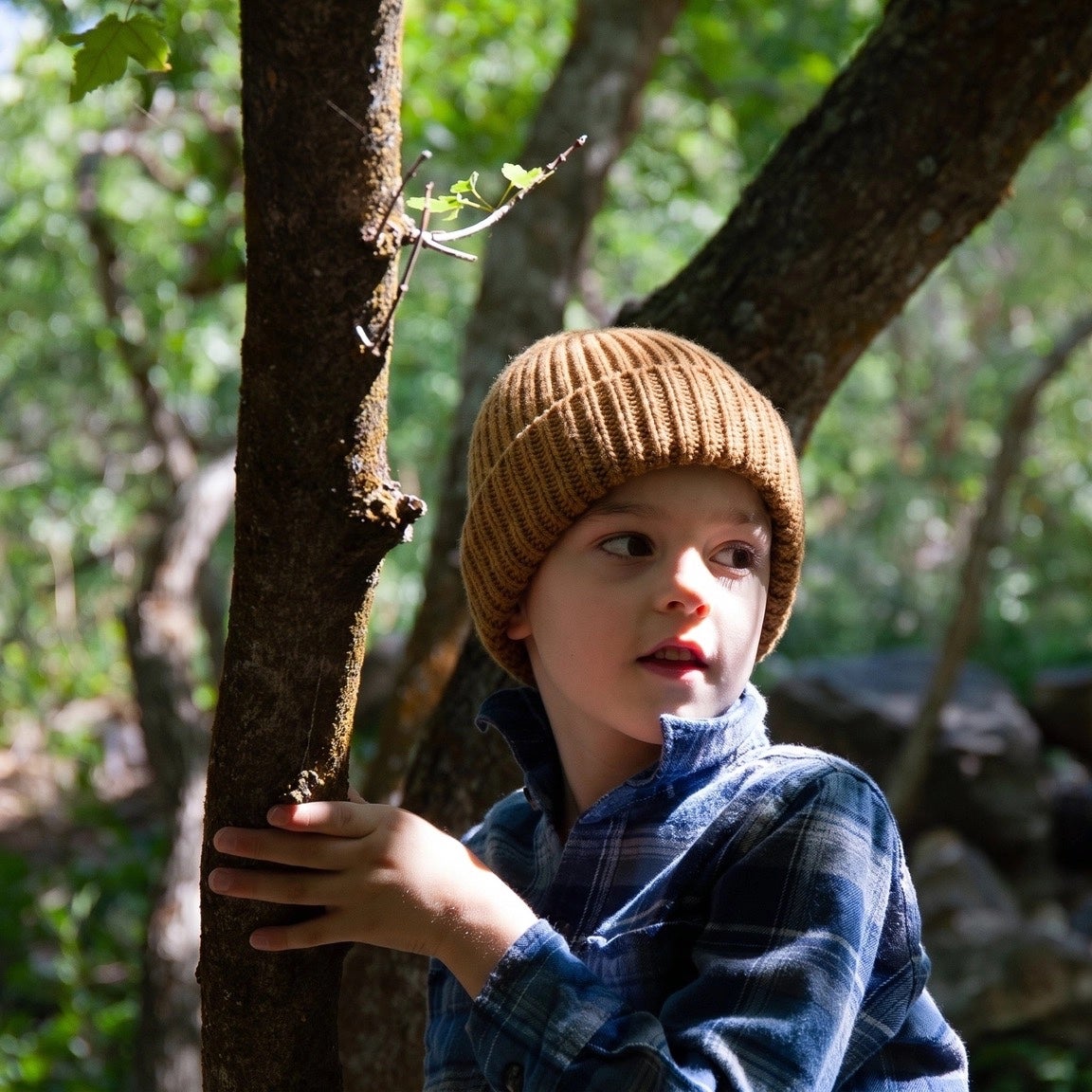 Knitted Merino Wool Beanie - Driftwood Brown - Oaki, photo 2 of 2
