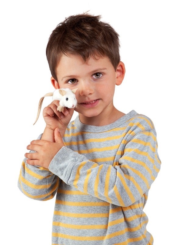 Mini White Mouse Finger Puppet - Folkmanis, photo 3 of 3