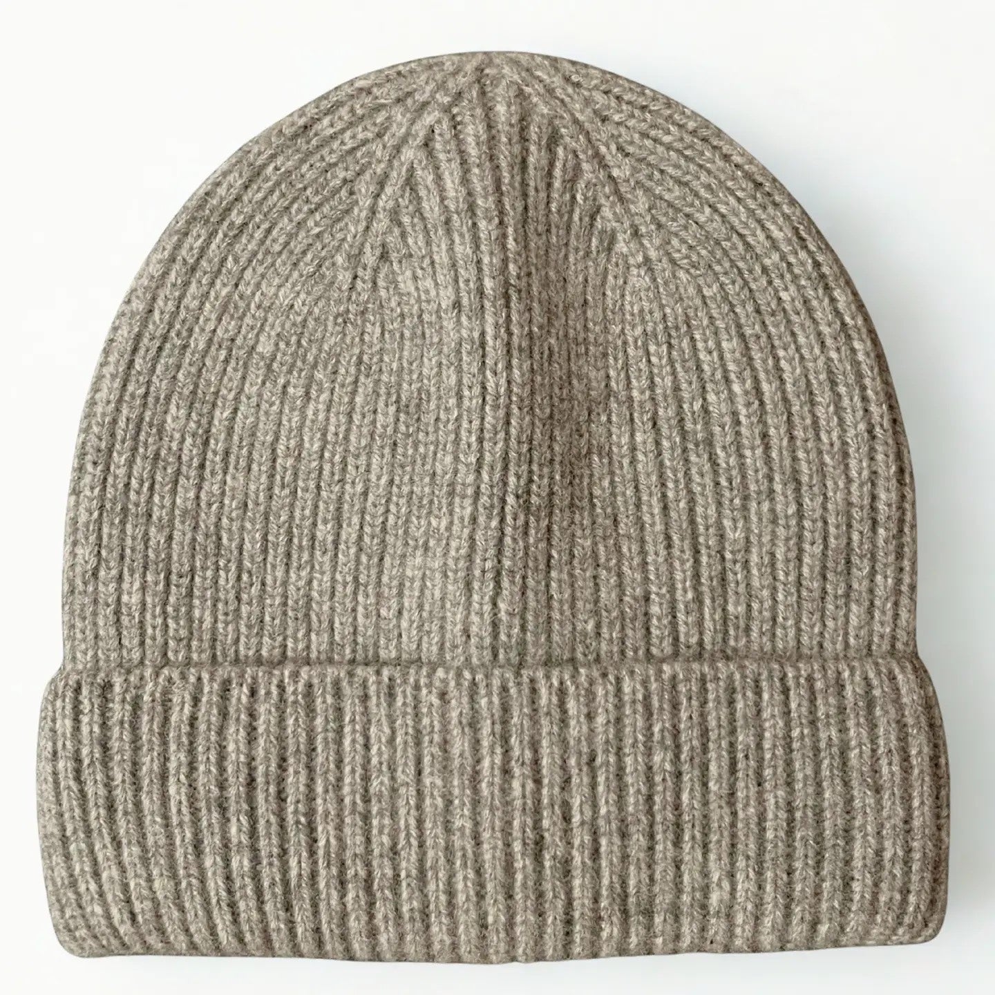 Knitted Merino Wool Beanie - Pebble Grey - Oaki, photo 1 of 2