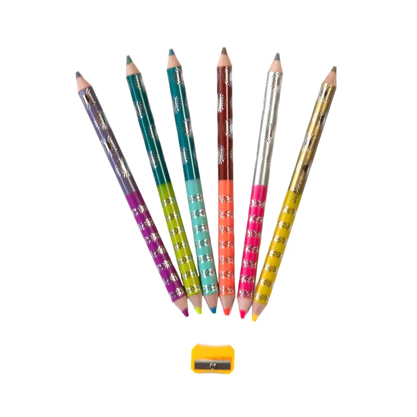 Fairy Tale Dragon 6 Jumbo Double-Sided Color Pencils (12 Colors) - eeBoo, photo 2 of 3