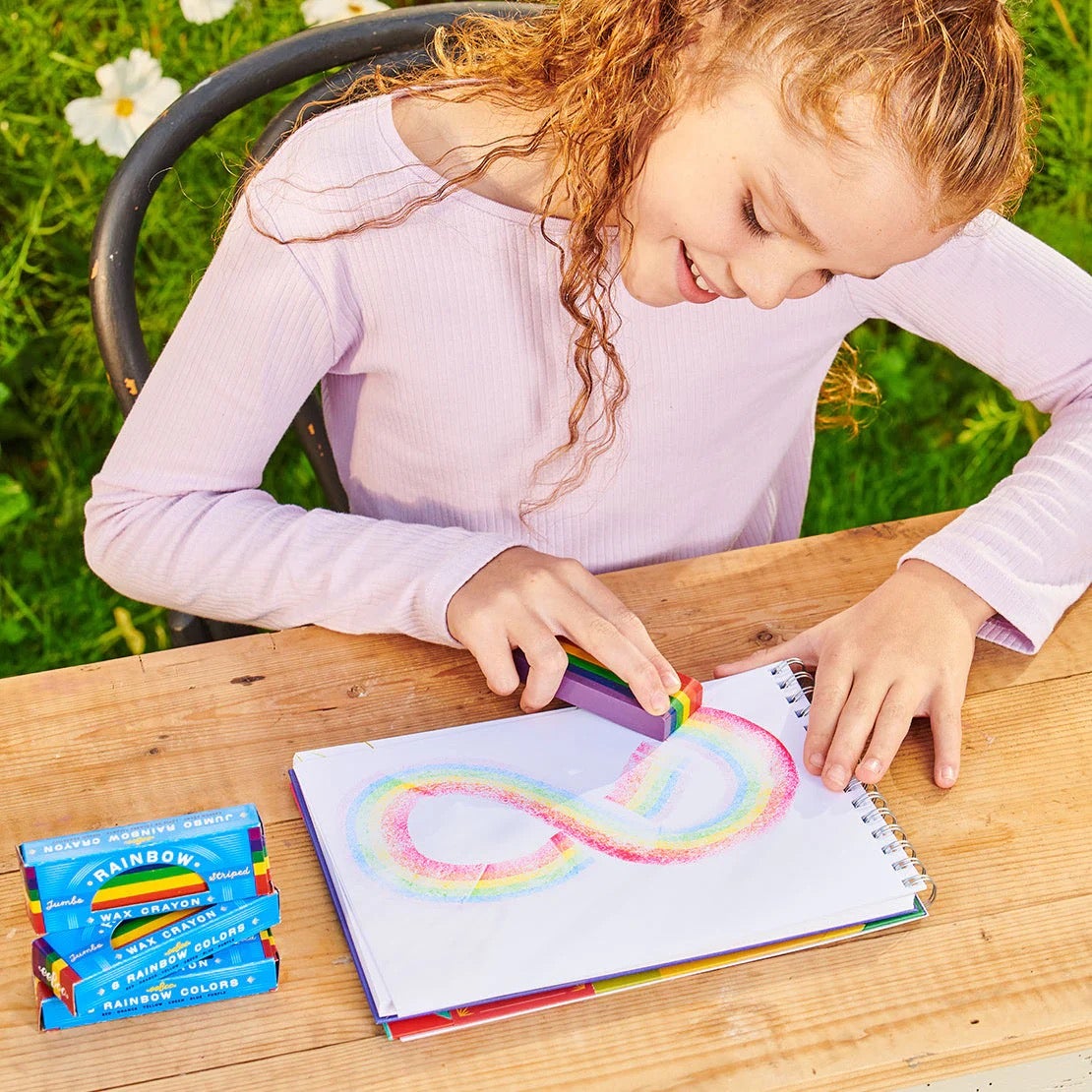 Rainbow Jumbo Wax Crayon - eeBoo, photo 2 of 4
