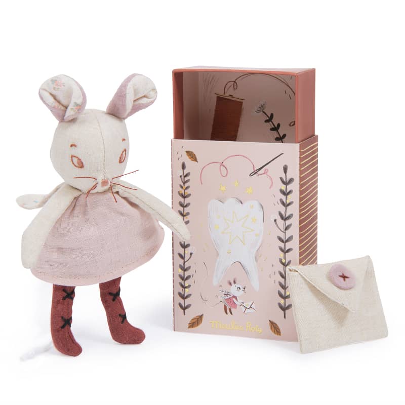 Tooth Fairy Mouse with Souvenir Box - Moulin Roty, photo 1 of 7