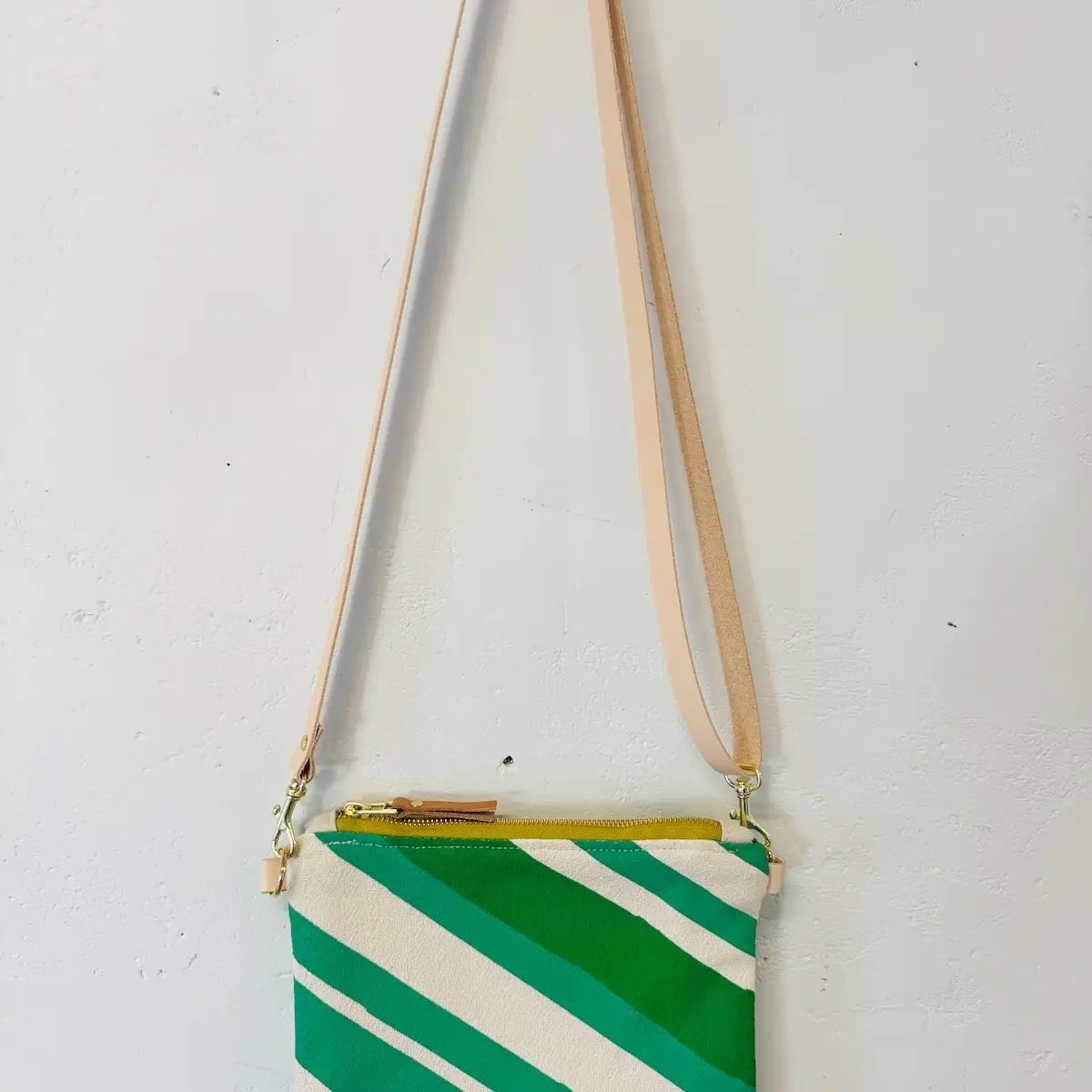 Judy Crossbody Bag - Vintage Stripe Green - Erin Flett, photo 4 of 7