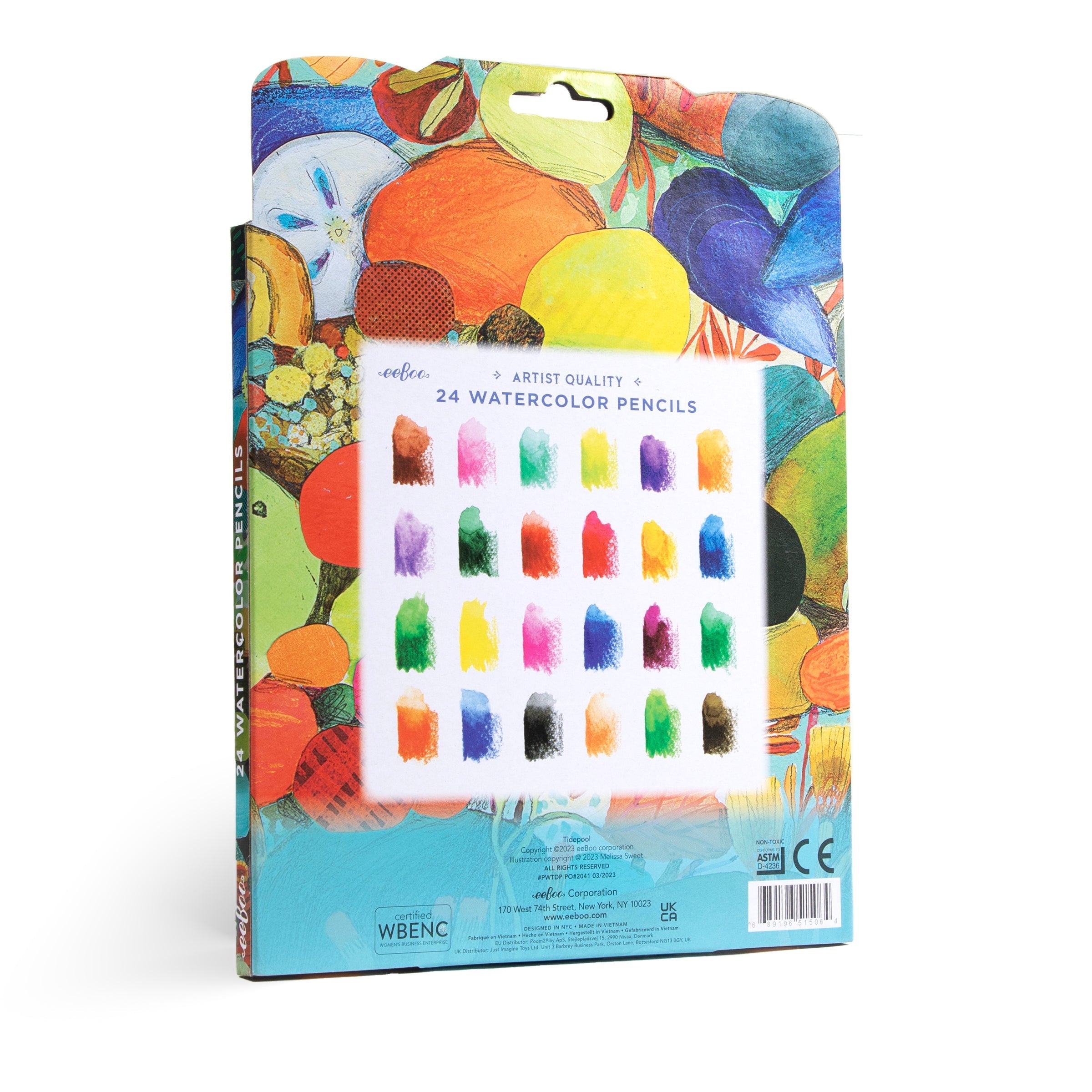 Tidepool Watercolor Pencils - Set of 24- eeboo, photo 3 of 3