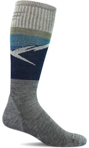 Modern Mountain -Wool/Alpaca Blend Sport Compression Socks in Light Gray - Size L/XL EU: 44-47 - Sockwell, photo 1 of 2