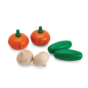 Fresh Produce Set C - Radishes, Garlic, Yellow Bell Peppers - PlanToys, photo 4 of 6
