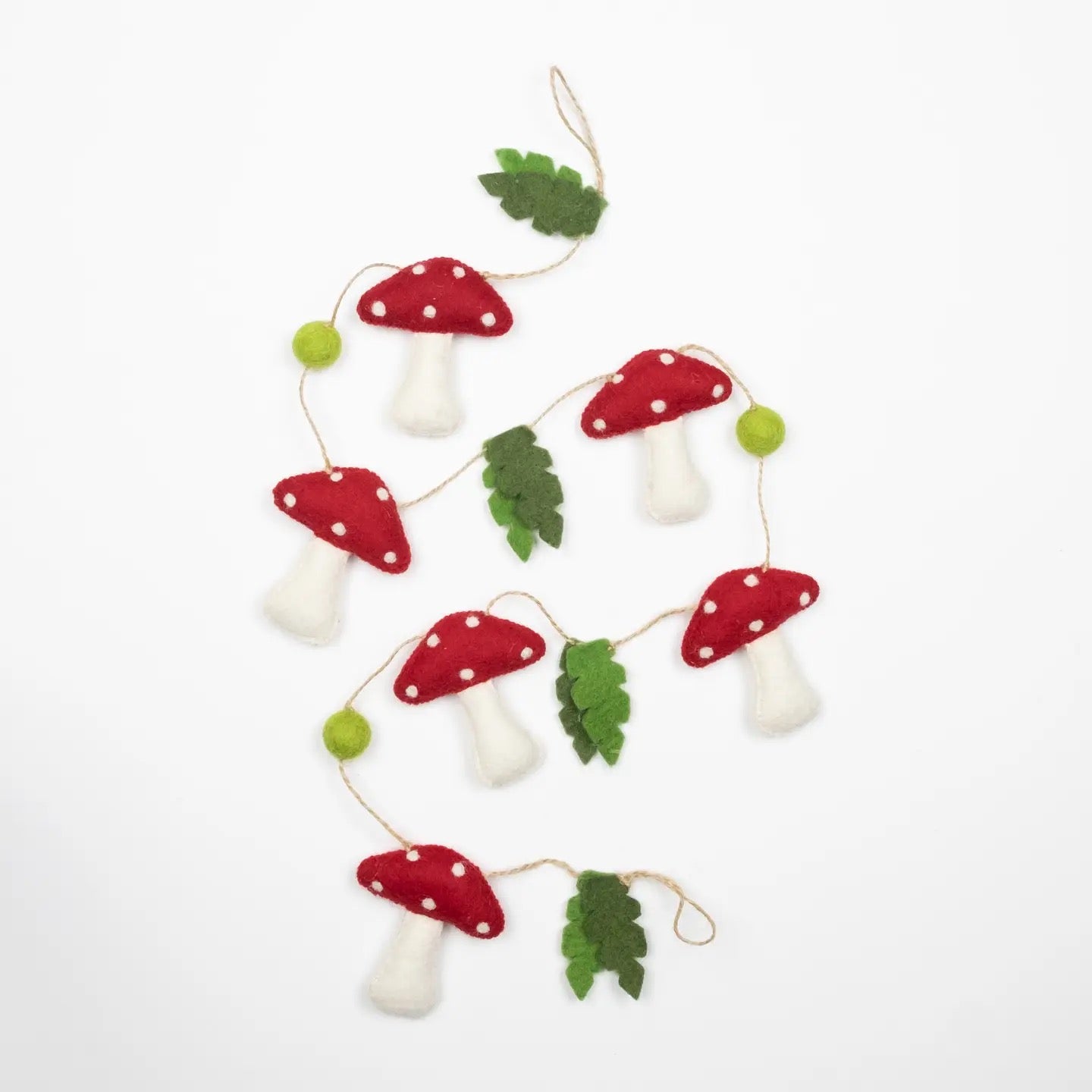 Felted Mushroom Garland - The Winding Road, photo 1 of 6