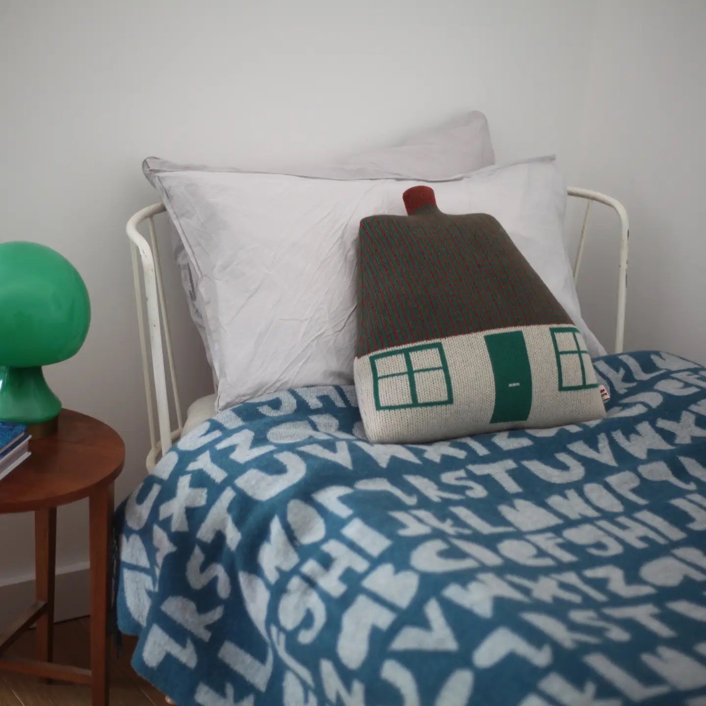 Green Cottage Shape Cushion - Lambswool - Donna Wilson, photo 3 of 3