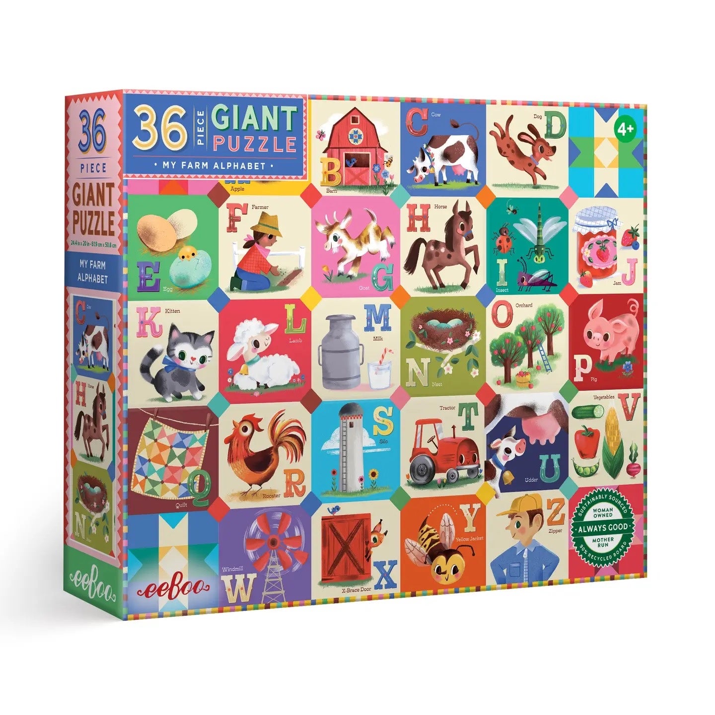 My Farm Alphabet 36 Piece Giant Puzzle - eeBoo, photo 1 of 3