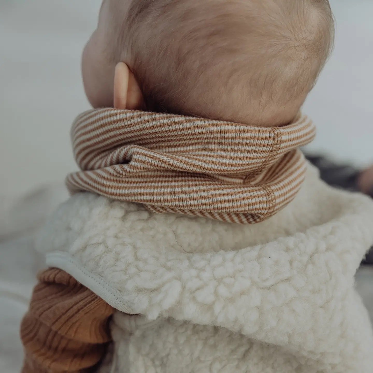 Merino Wool Infinity Scarf - Fawn Stripe - Finch & Fable, photo 2 of 2