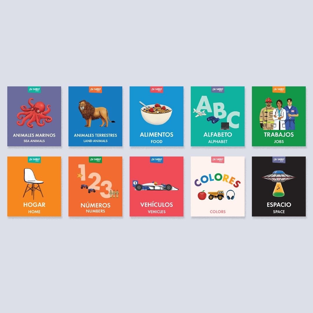My First Bilingual Library: A Spanish-English Vocabulary Board Book Set of Colors, Numbers, Animals, ABCs, and More (Si Sabo Kids), photo 3 of 5