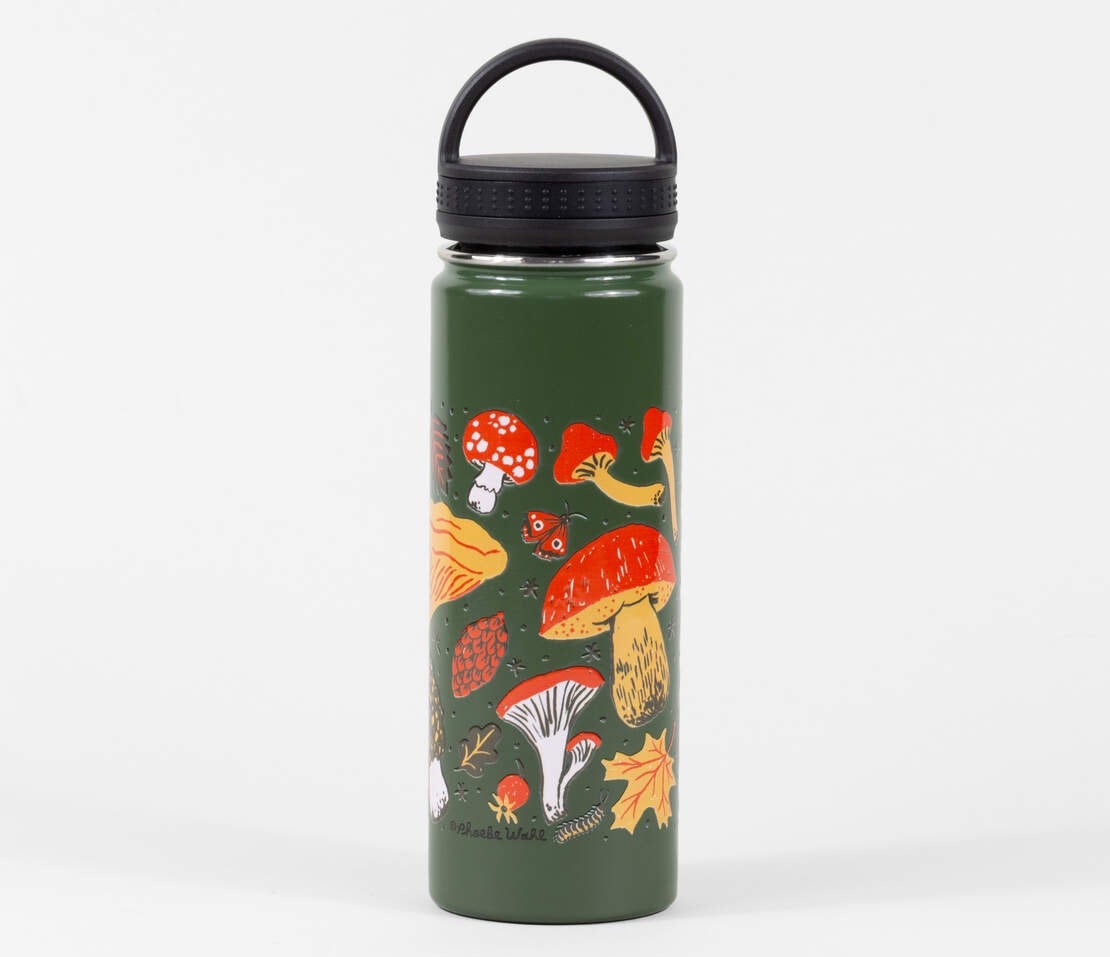 Forest Fungi 20oz. Water Bottle - Phoebe Wahl - Made in Washington, photo 1 of 8