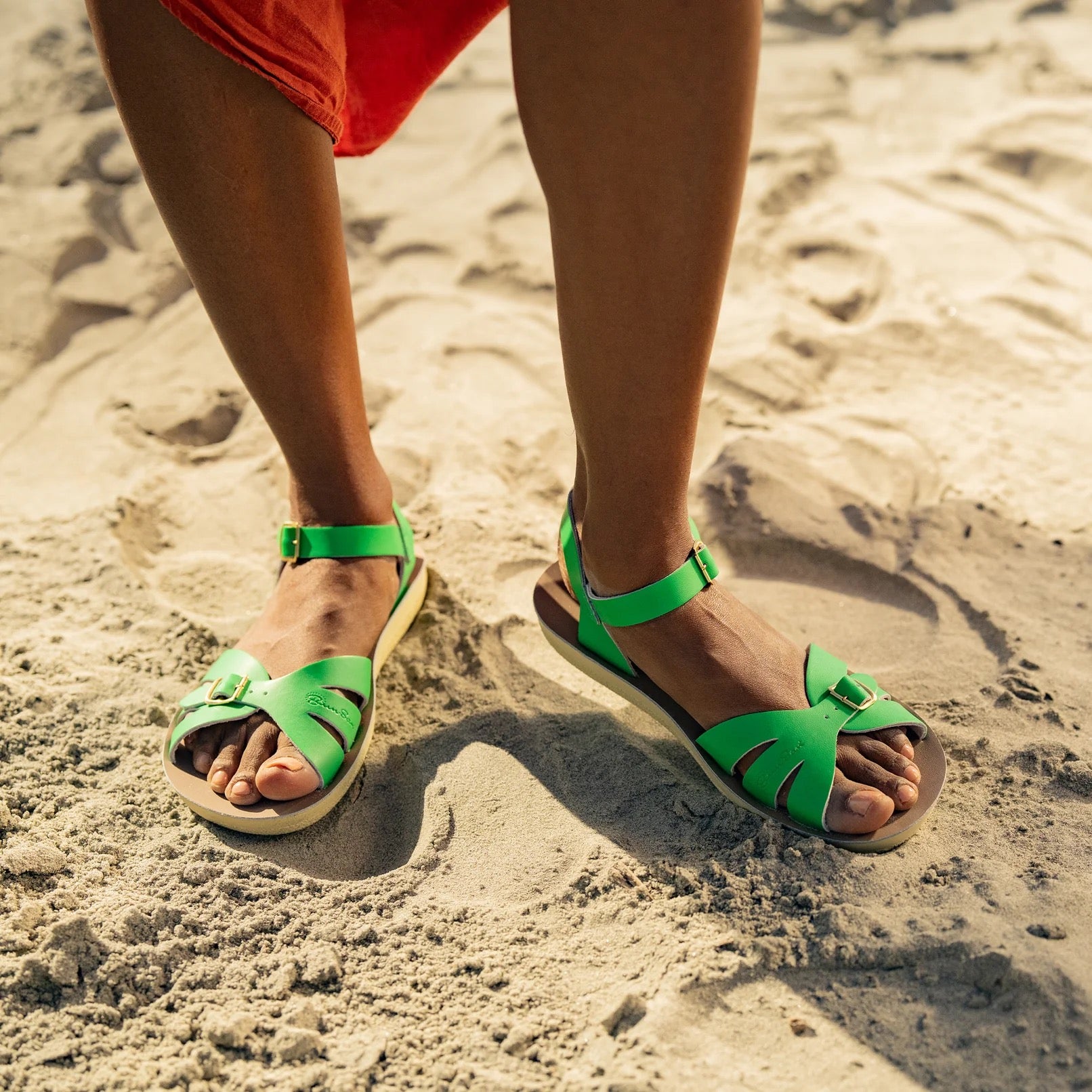 Kelly Green Boardwalk Salt Water Sandals - Adult Sizes, photo 6 of 6
