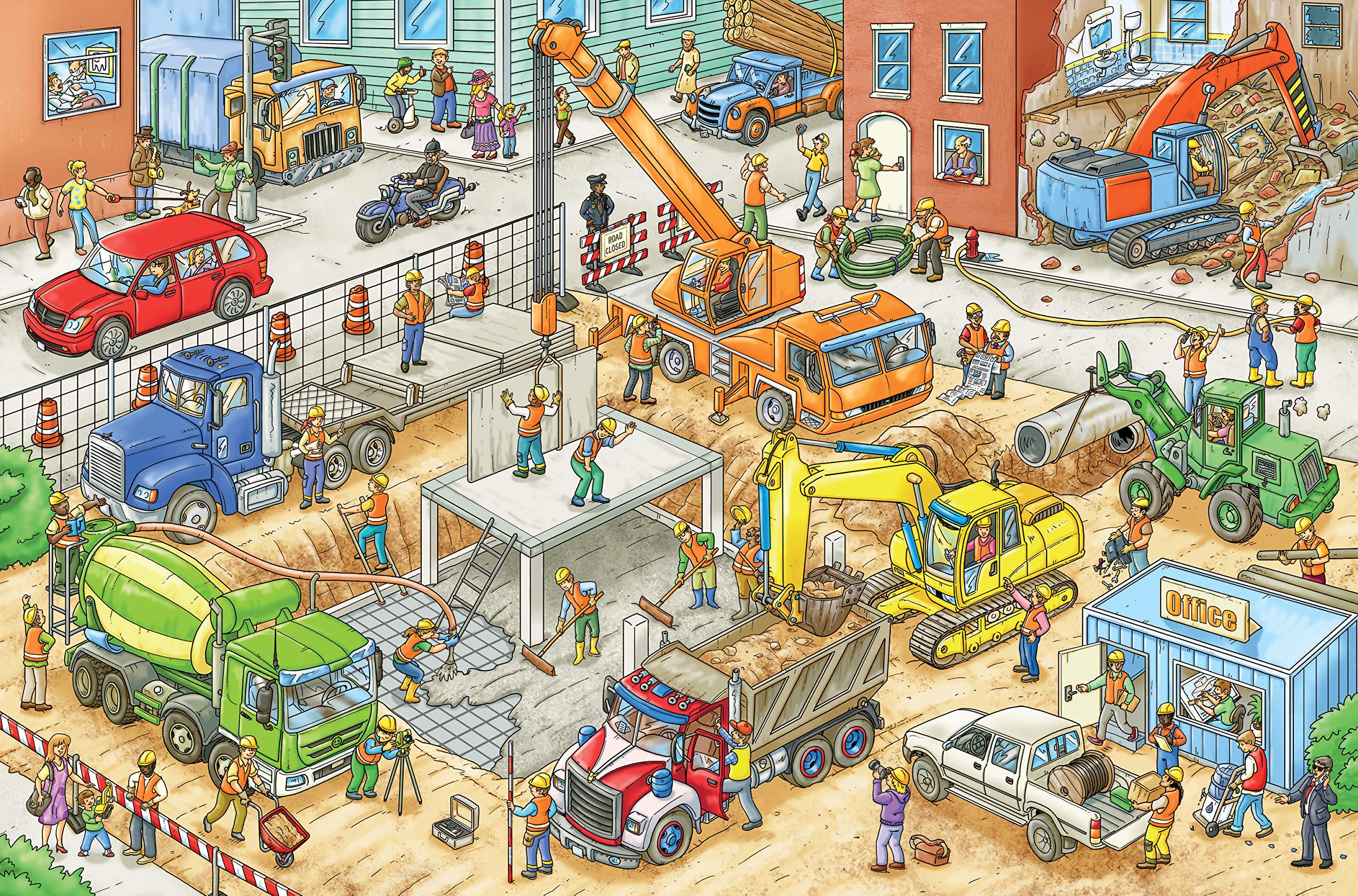 My Little Wimmelbook - At the Construction Site: A Look-and-Find Board Book, photo 3 of 4