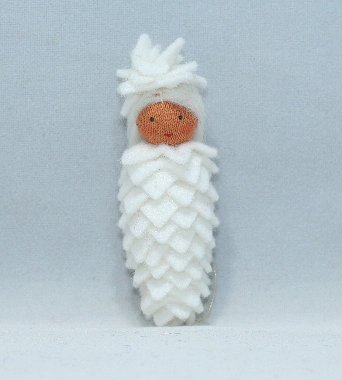 Pinecone Baby Ornament - Hanging Ornament Doll - Eco Flower Fairies, photo 4 of 5
