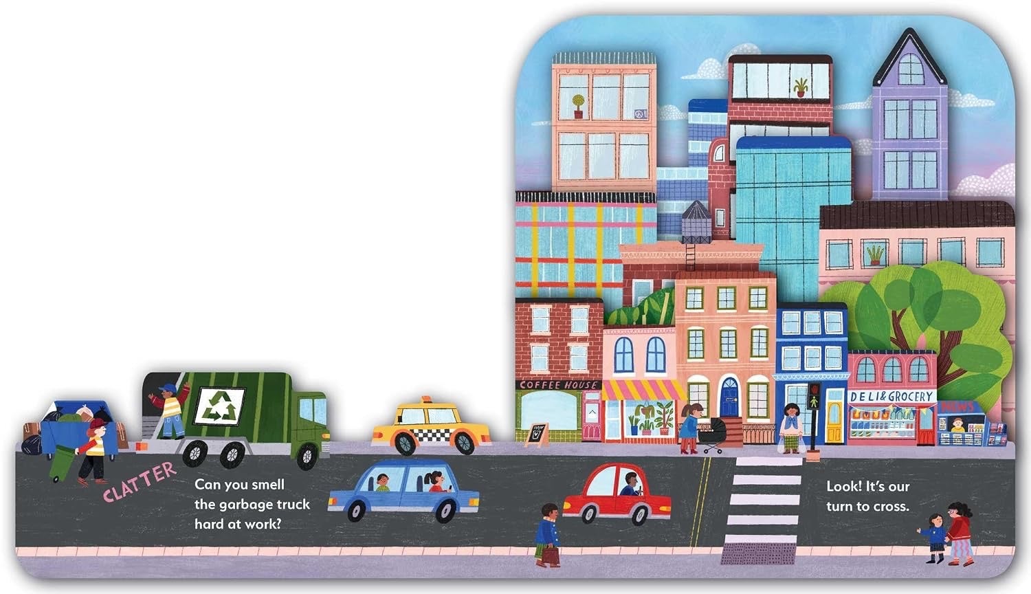 In The City - Board Book - (A City Skyline-Shaped Novelty Board Book for Toddlers), photo 2 of 3