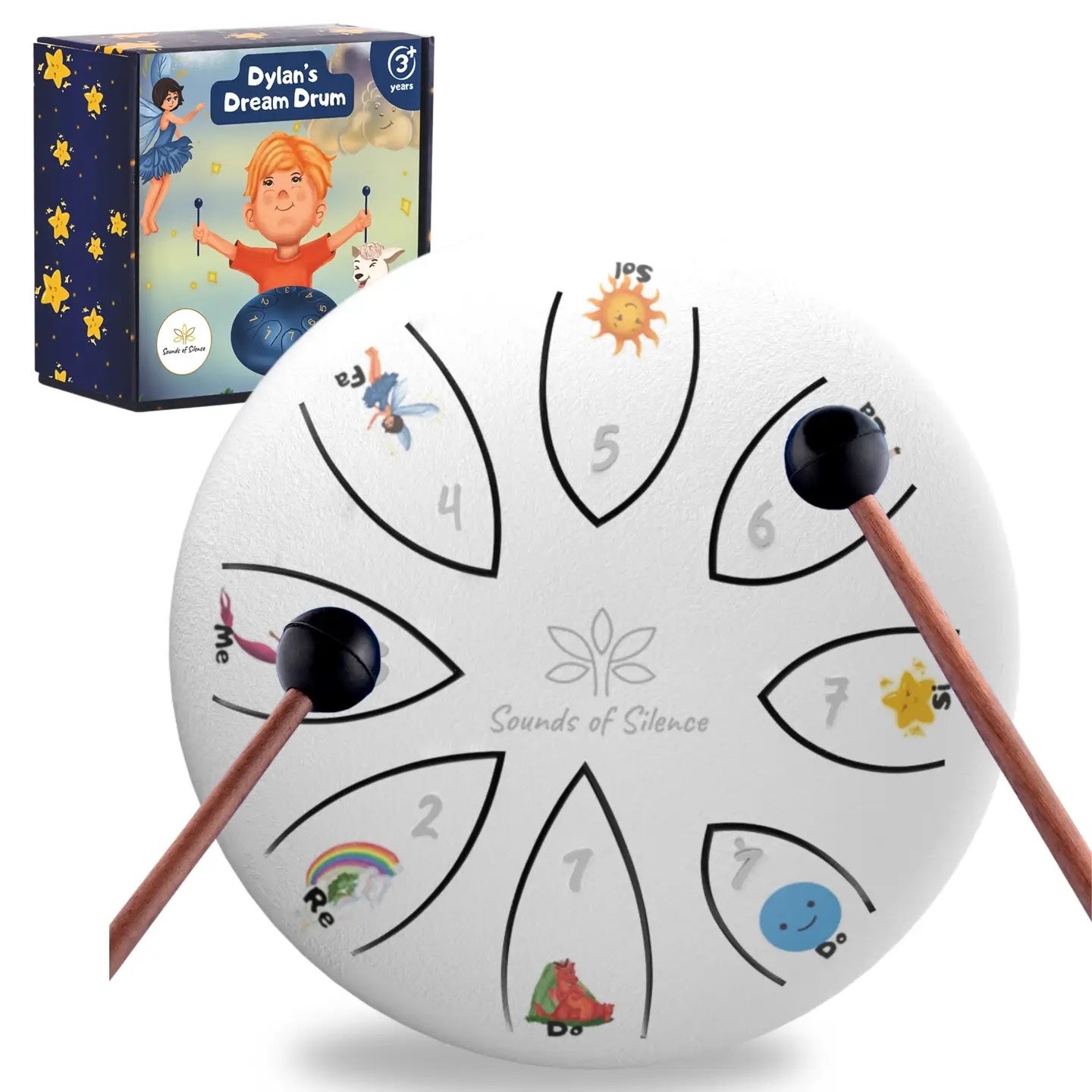 Dylan’s Dream Drum - White Steel Drum - Sounds of Silence, photo 1 of 8