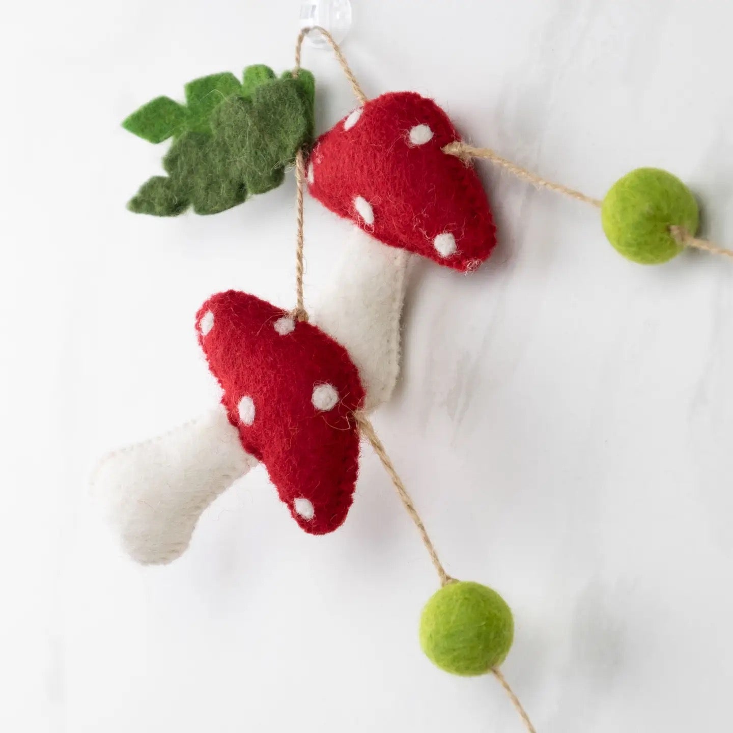 Felted Mushroom Garland - The Winding Road, photo 3 of 6