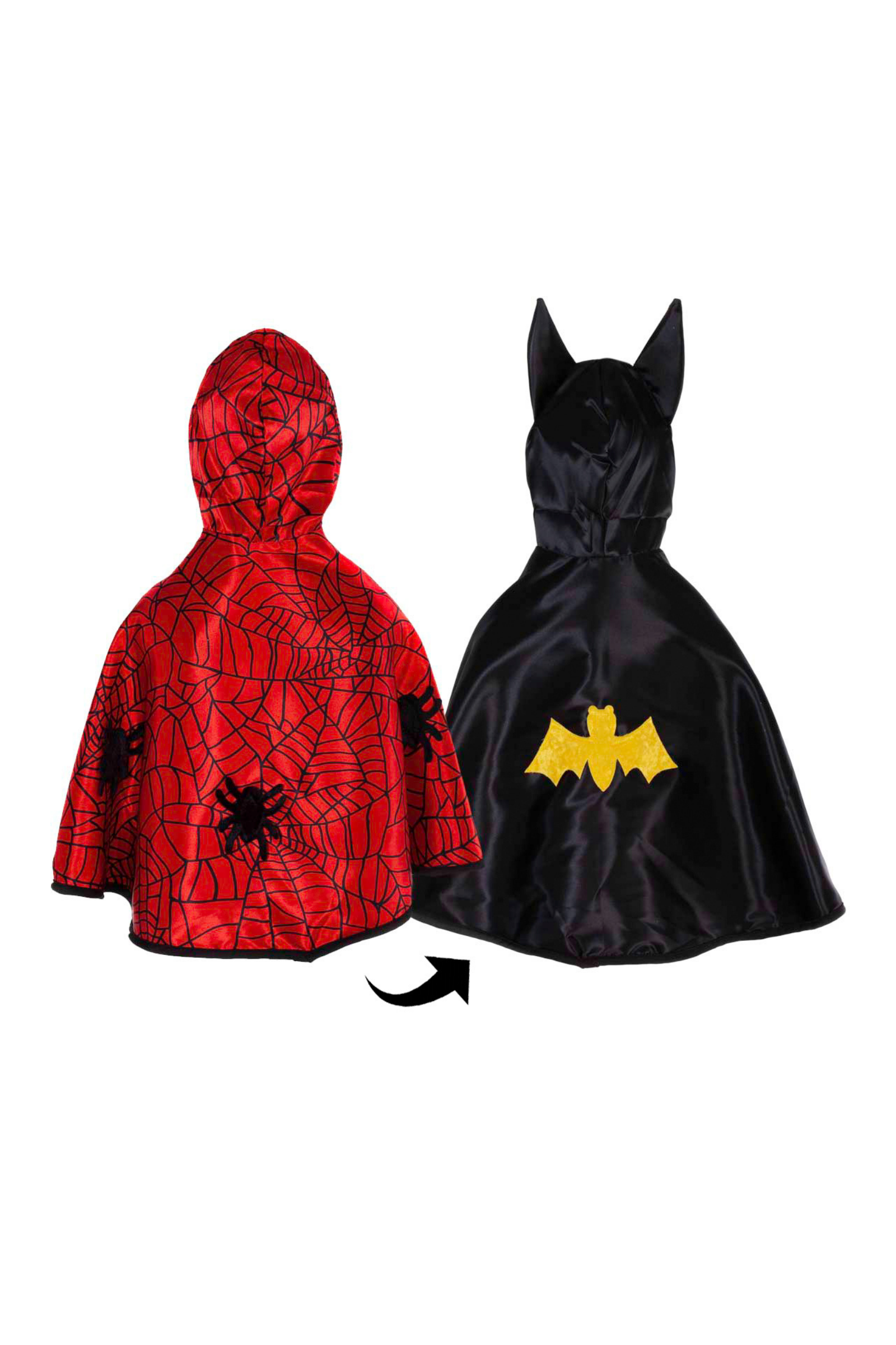 Reversible Spider/Bat Toddler Cape - Size 2-3 - Great Pretenders 55272, photo 5 of 7