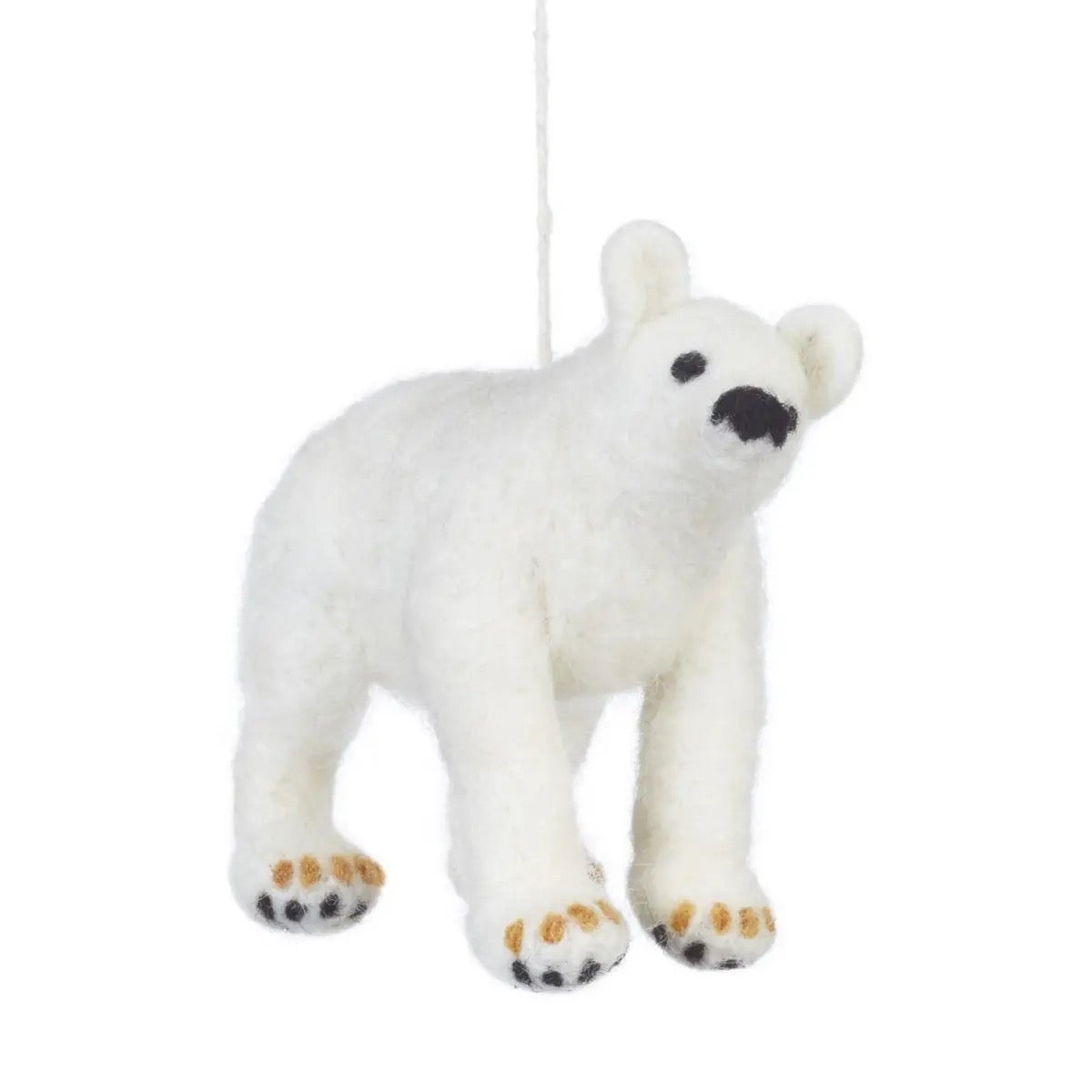 Polar Bear Biodegradable Ornament - Handmade Felt - Felt So Good, photo 1 of 2