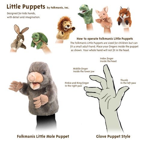 Little Mole Puppet - Folkmanis, photo 4 of 4