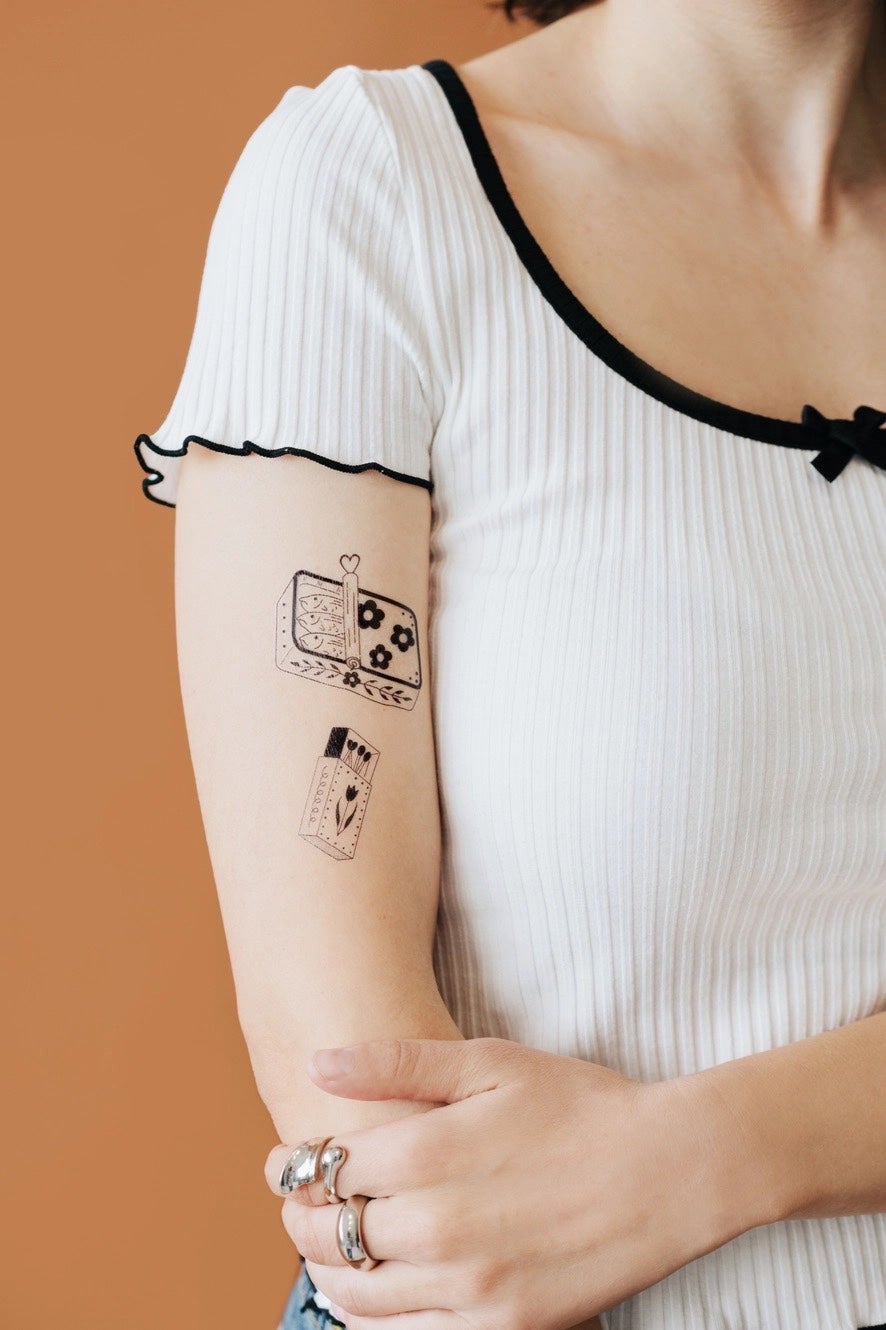Tinned Fish Tattoos Set of 2 - Tattly, photo 3 of 3