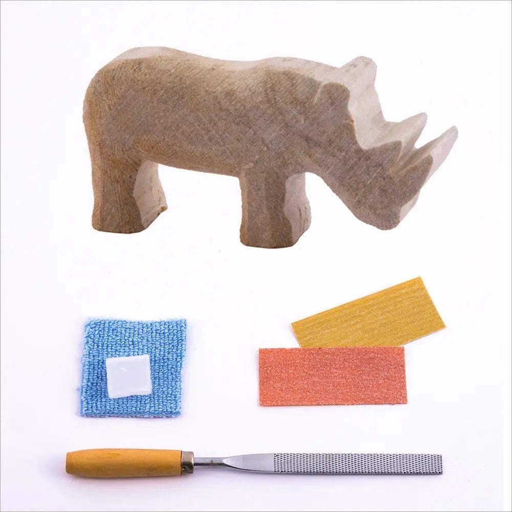 Rhinoceros Soapstone Carving Kit - Studiostone Creative, photo 2 of 5