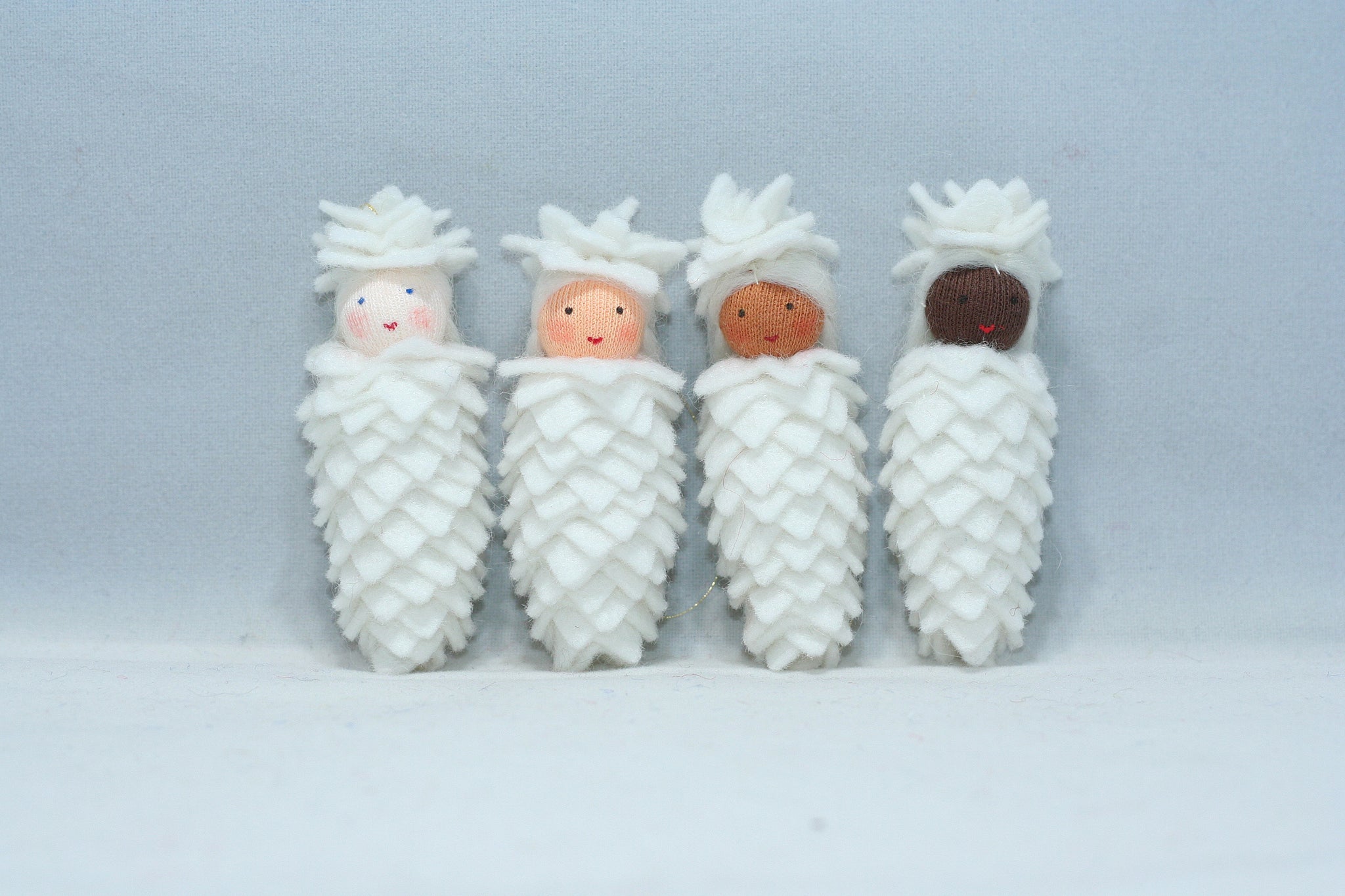 Pinecone Baby Ornament - Hanging Ornament Doll - Eco Flower Fairies, photo 2 of 5
