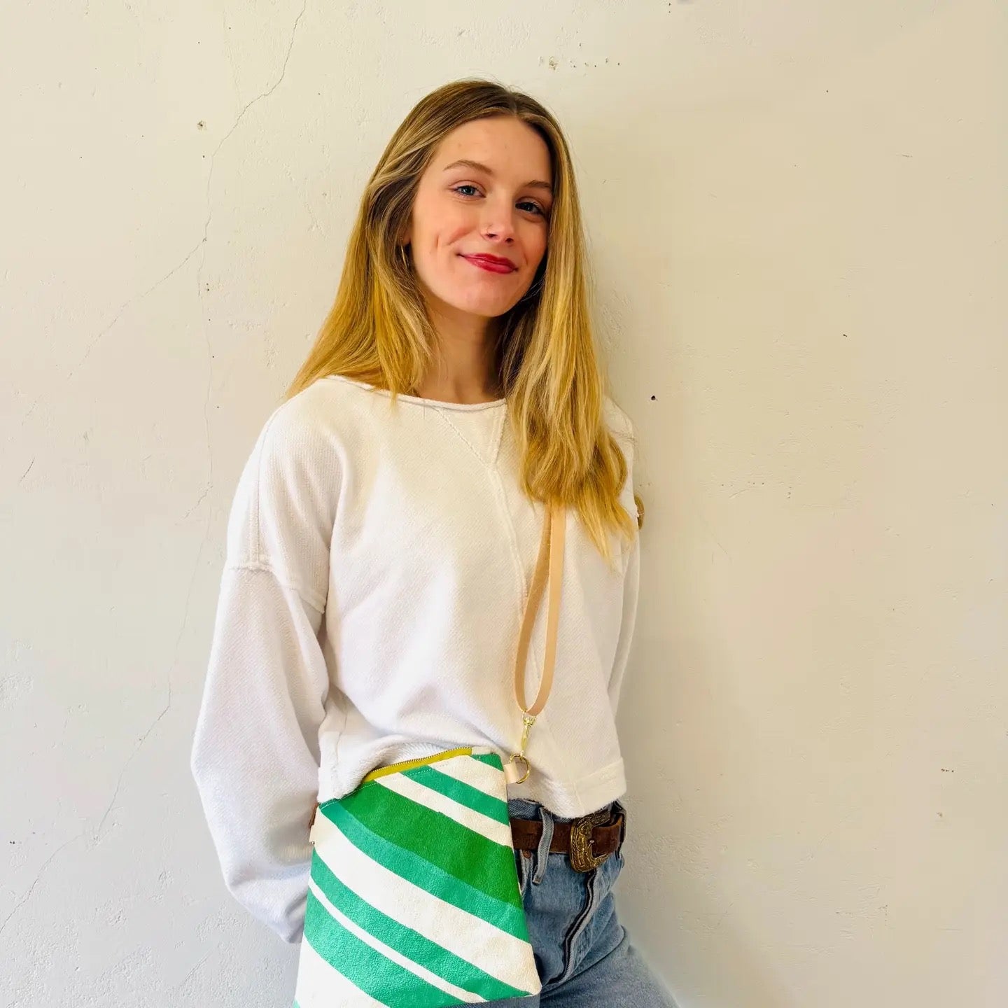 Judy Crossbody Bag - Vintage Stripe Green - Erin Flett, photo 2 of 7