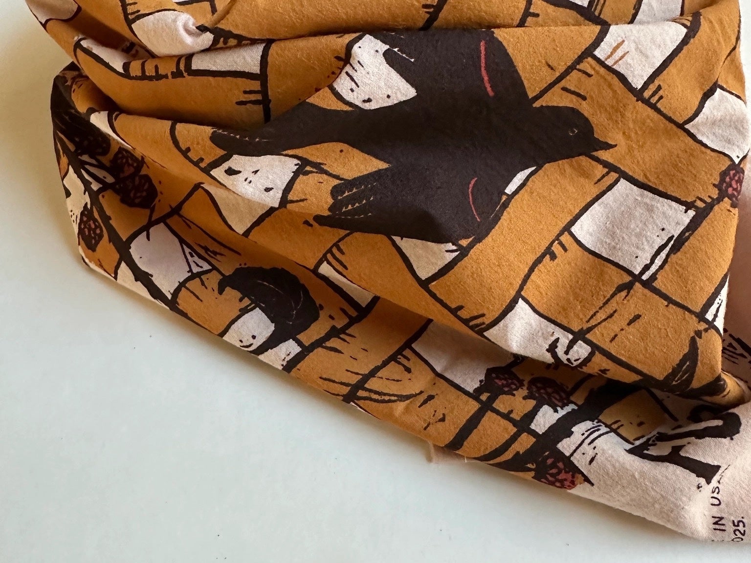 Bandana by Aviva Pilgrim "Sing a Song of Sixpence" - Bandana of the Month Club, photo 2 of 3
