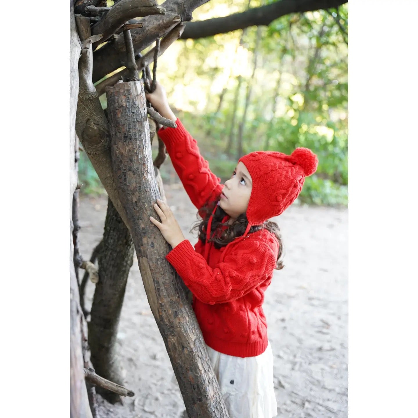 Bubble Hat Red Merino - Gigi Knitwear, photo 1 of 3