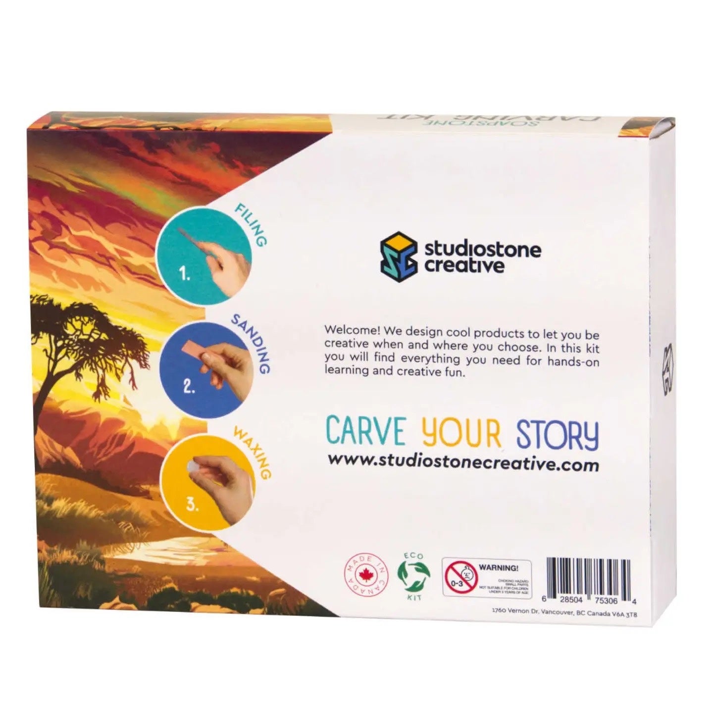 Rhinoceros Soapstone Carving Kit - Studiostone Creative, photo 3 of 5