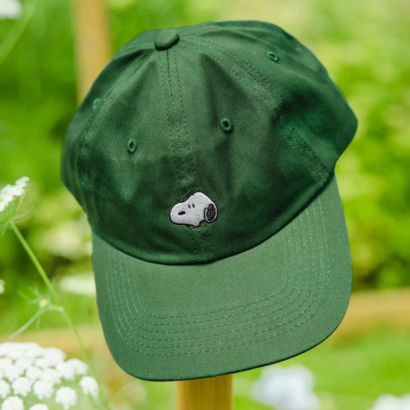 Snoopy Dad Hat - Peanuts - Forest Green - Three Potato Four, photo 2 of 3
