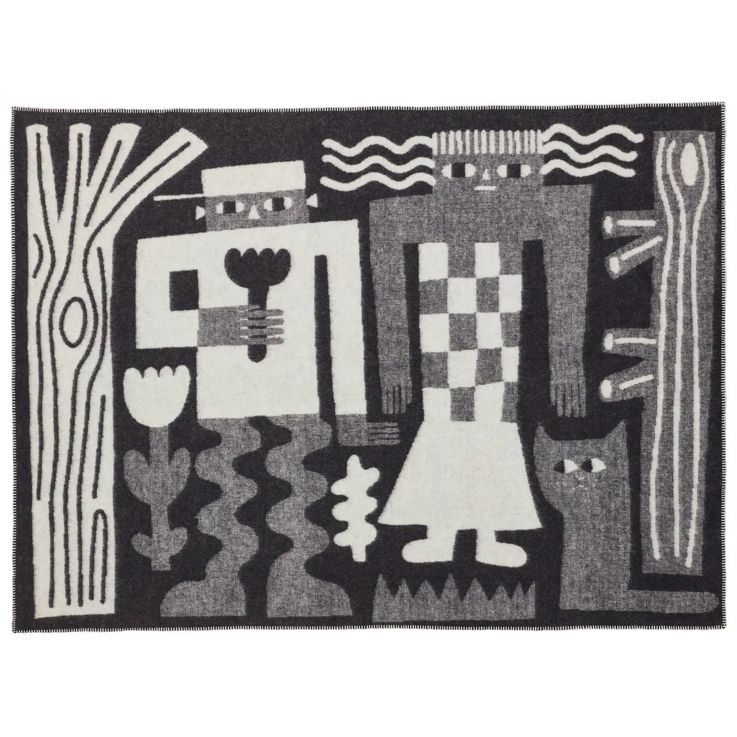 Black White Me and You Blanket - Donna Wilson, photo 1 of 4