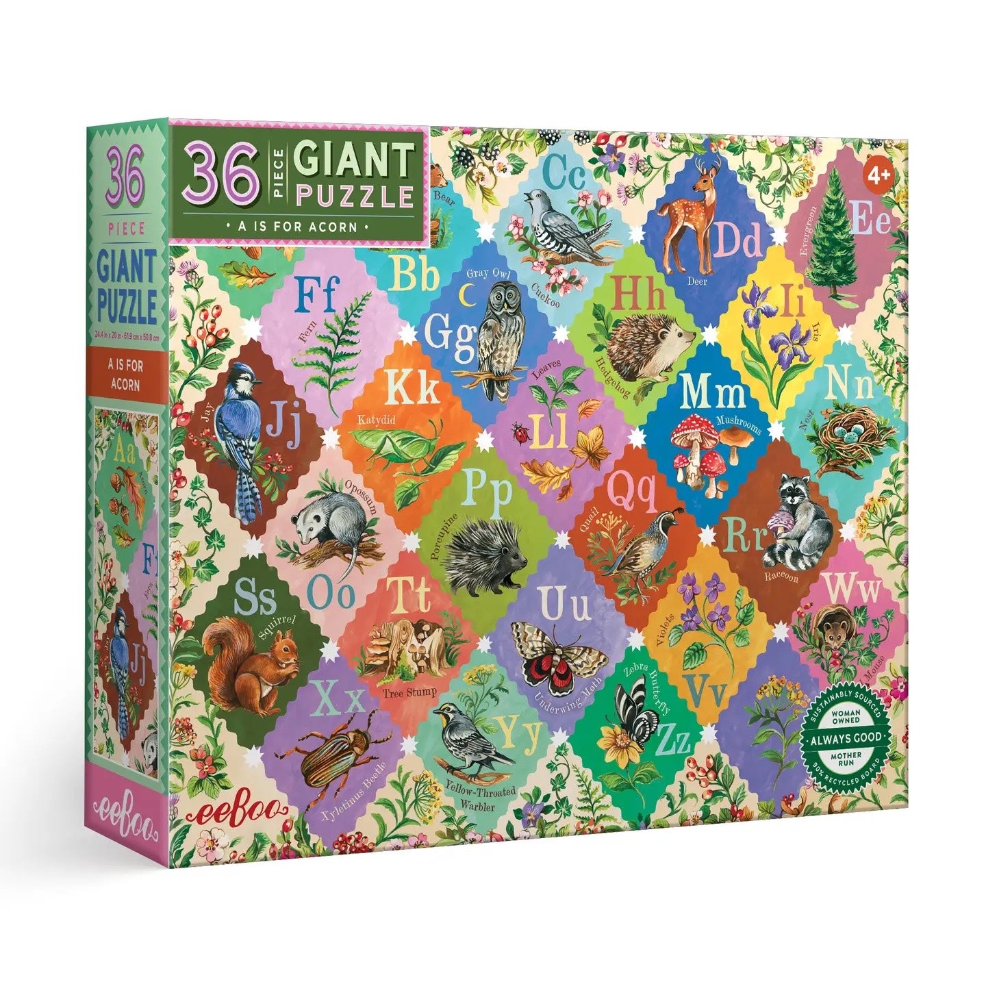 A is for Acorn 36 Piece Giant Puzzle - eeBoo, photo 1 of 2
