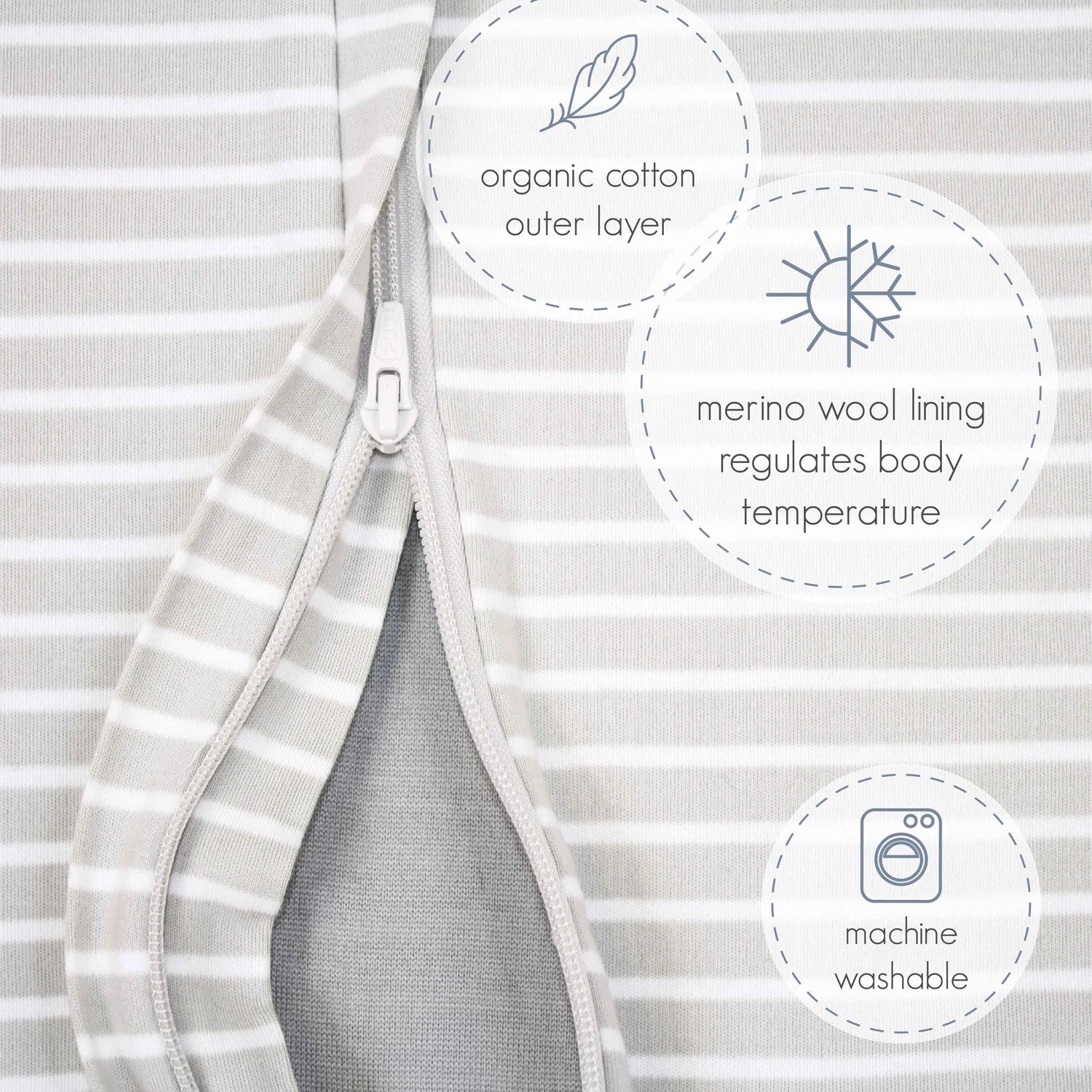 4 Season Sleep Bag with Feet - Woolino - Assorted Sizes, photo 2 of 7